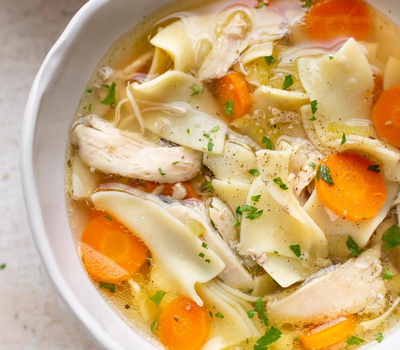 Healthy Crockpot Chicken Noodle Soup