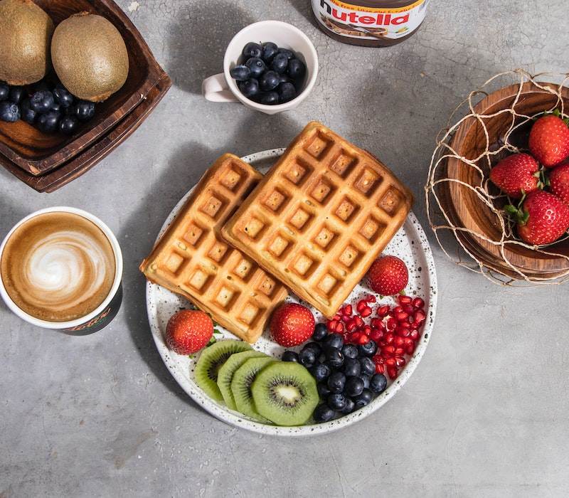 Eggo Blueberry Waffles Peach Melba