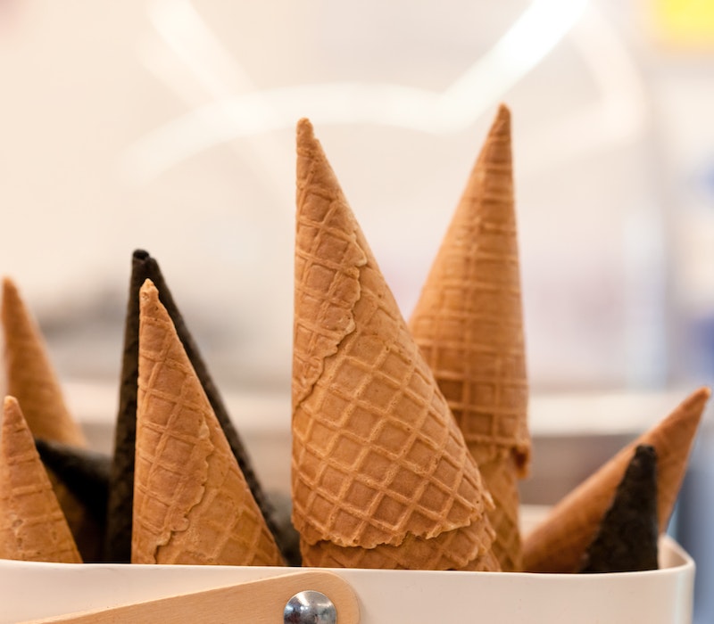 Chocolate Peanut Butter Waffle Cone Pie