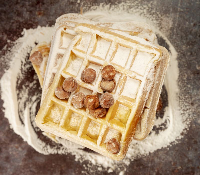 Savory Polenta Waffles For Breakfast